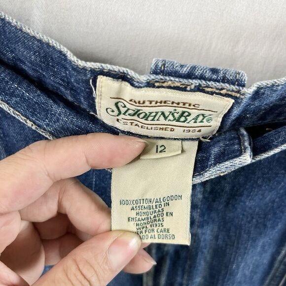 Vtg 90’s St Johns Bay Denim Maxi Skirt 12 Prairie Cottagecore Boho Gyaru - Picture 4 of 8